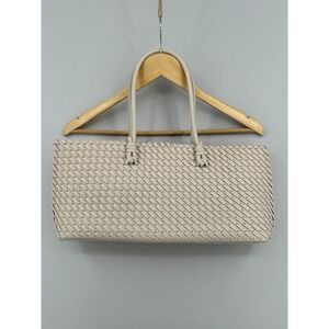 Zara Powder Pink Woven Braided Tote Style Purse
